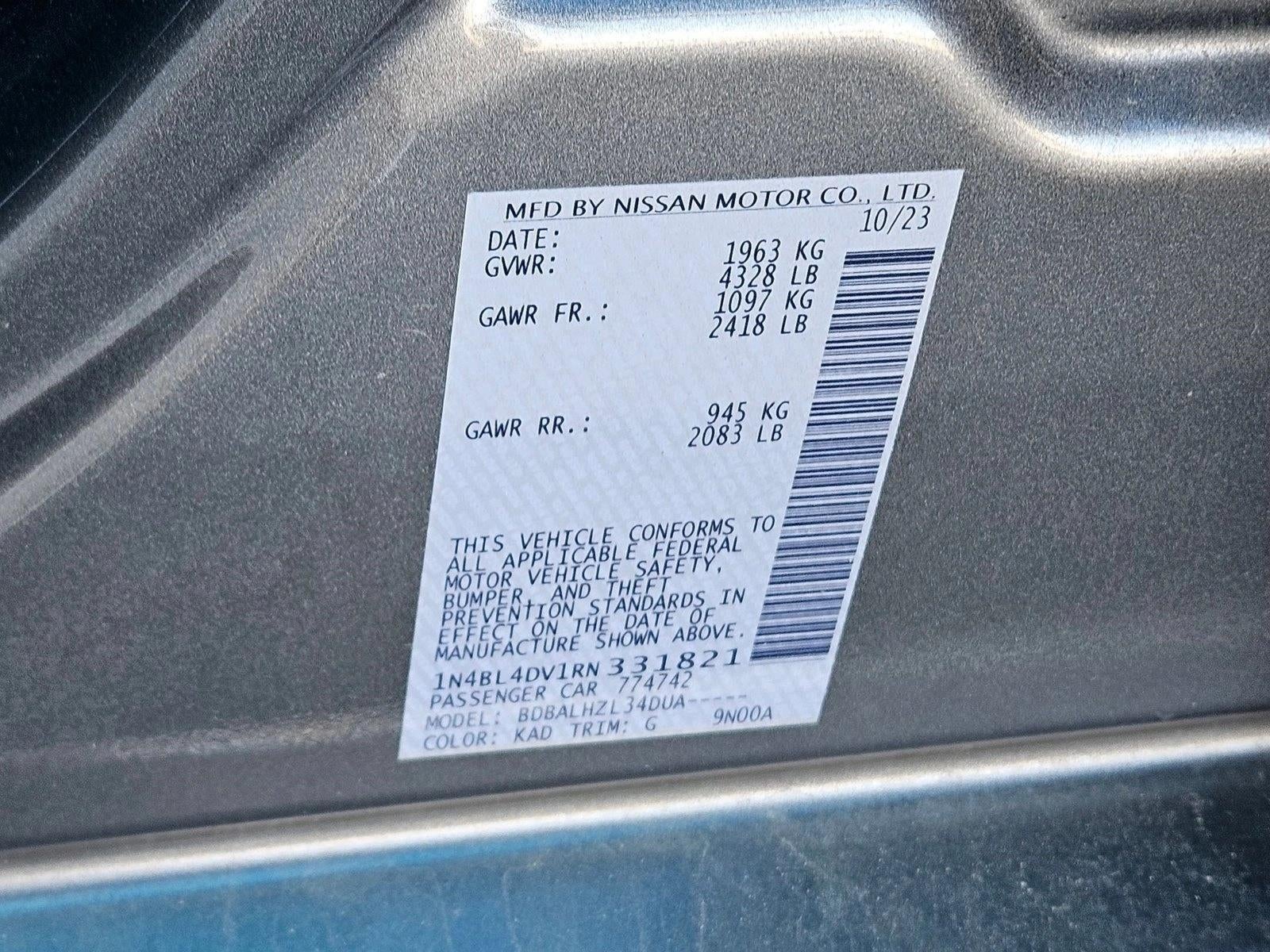 2024 Nissan Altima SV FWD