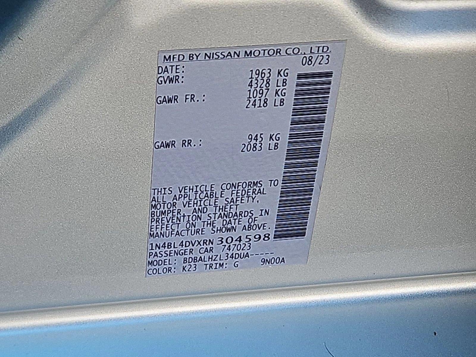 2024 Nissan Altima 2.5 SV