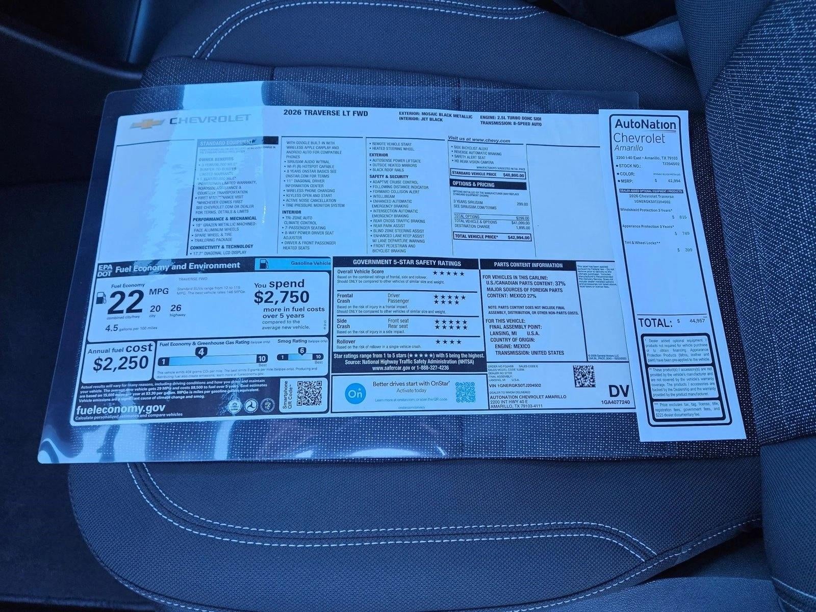 2026 Chevrolet Traverse LT