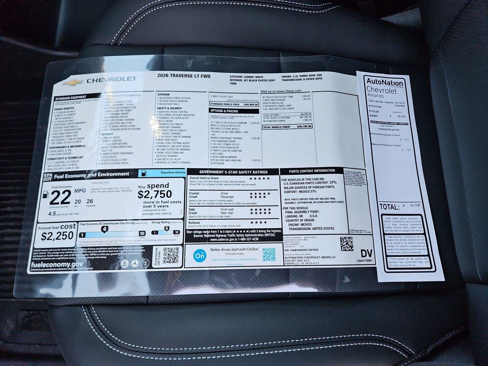 2026 Chevrolet Traverse LT