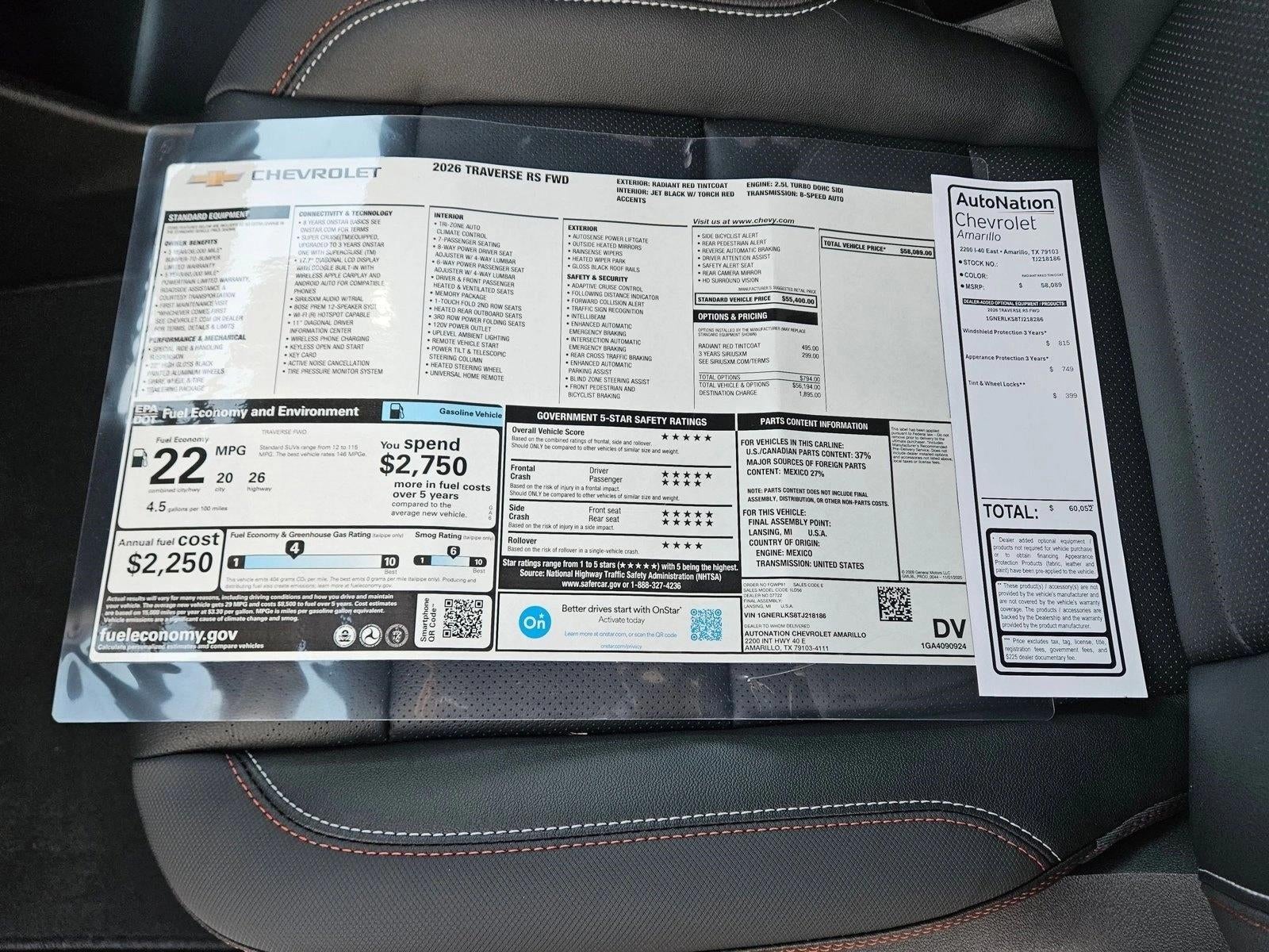 2026 Chevrolet Traverse RS