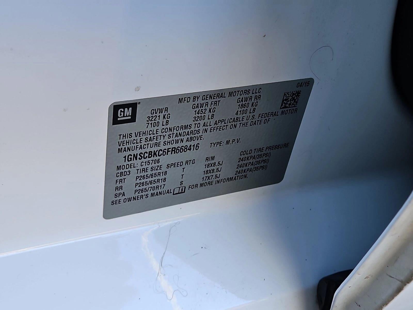 2015 Chevrolet Tahoe LT