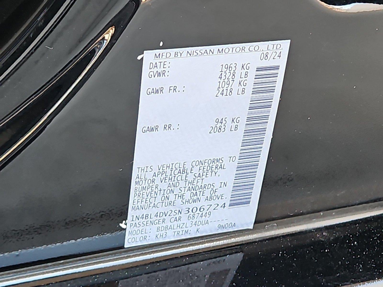 2025 Nissan Altima SV