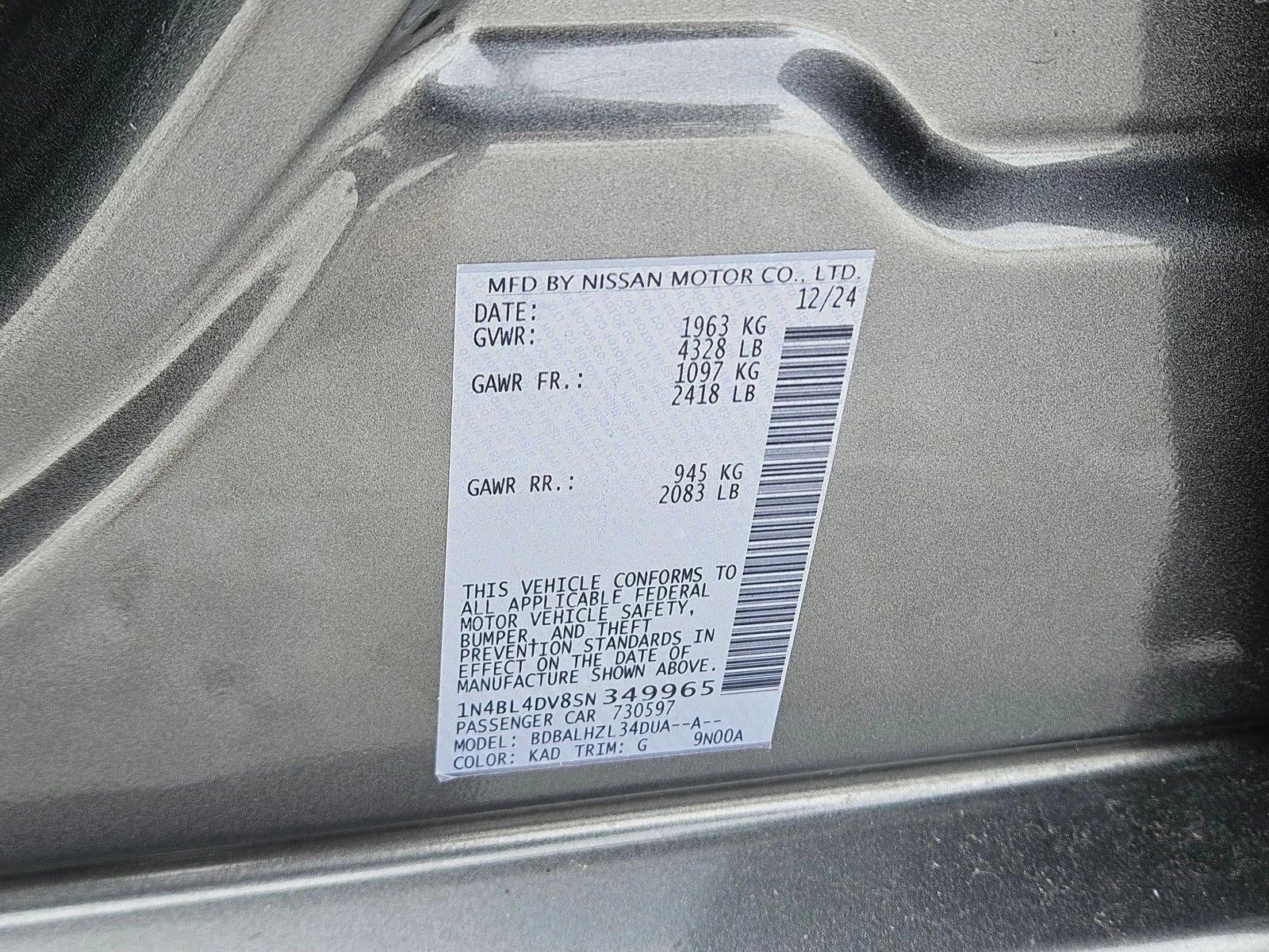 2025 Nissan Altima SV