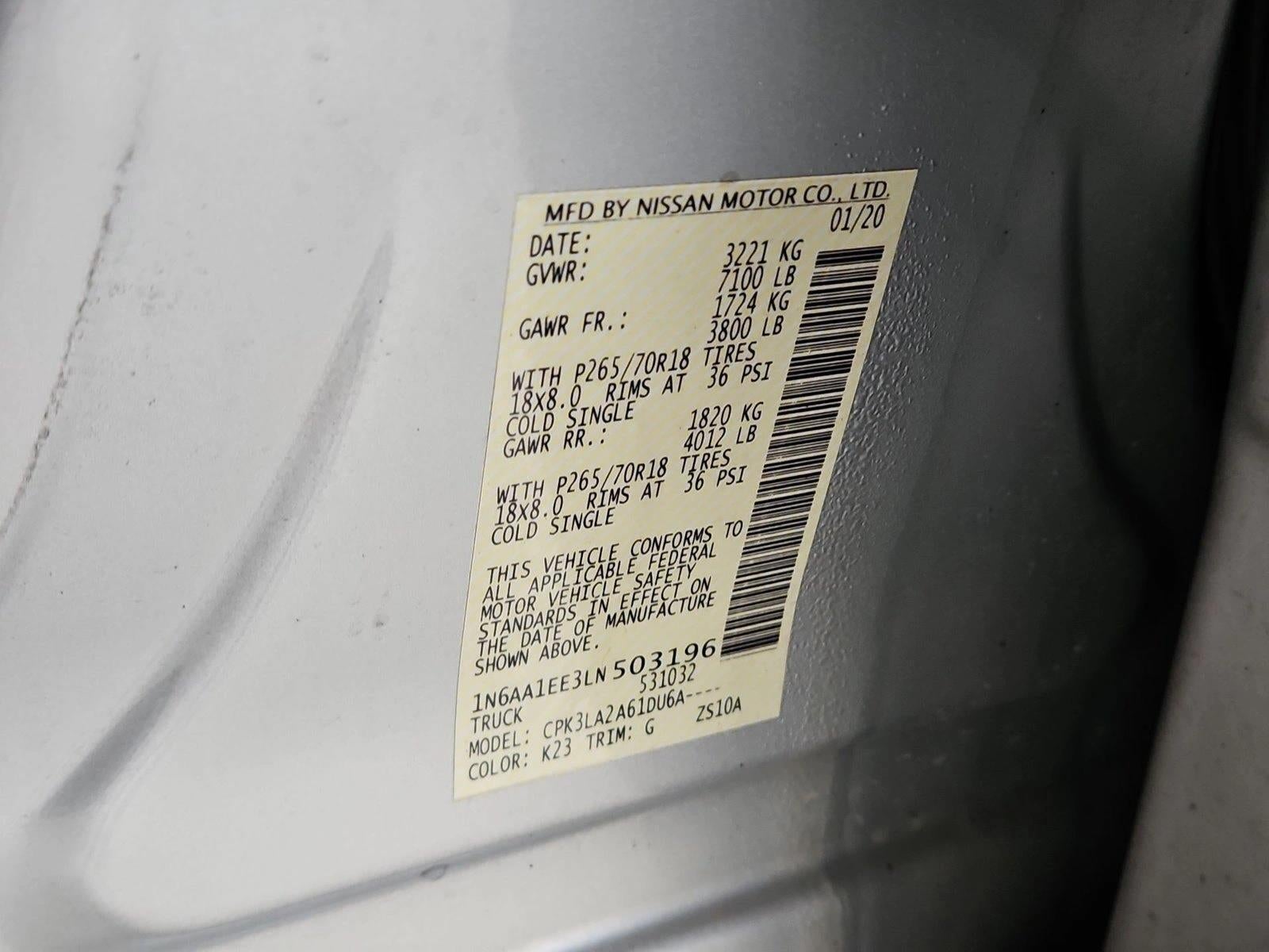 2020 Nissan TITAN Crew Cab S 4x2