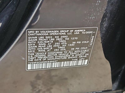 2021 Volkswagen Atlas 2.0T S