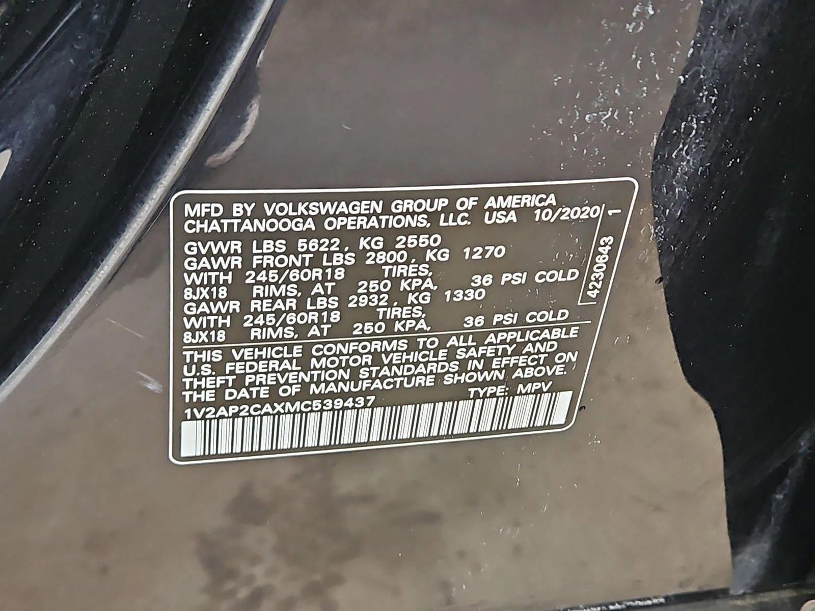 2021 Volkswagen Atlas 2.0T S