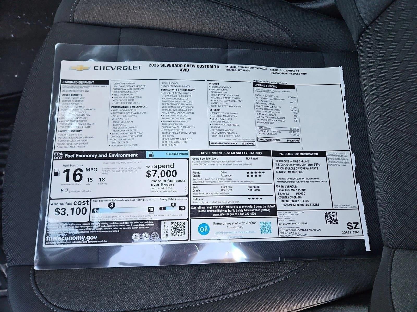 2026 Chevrolet Silverado 1500 Custom Trail Boss